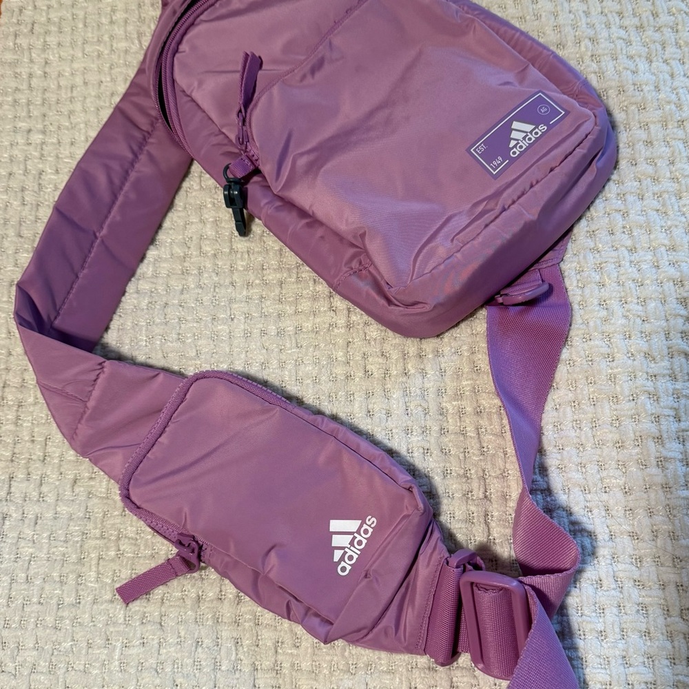 Adidas Lavender Crossbody Bag Duo